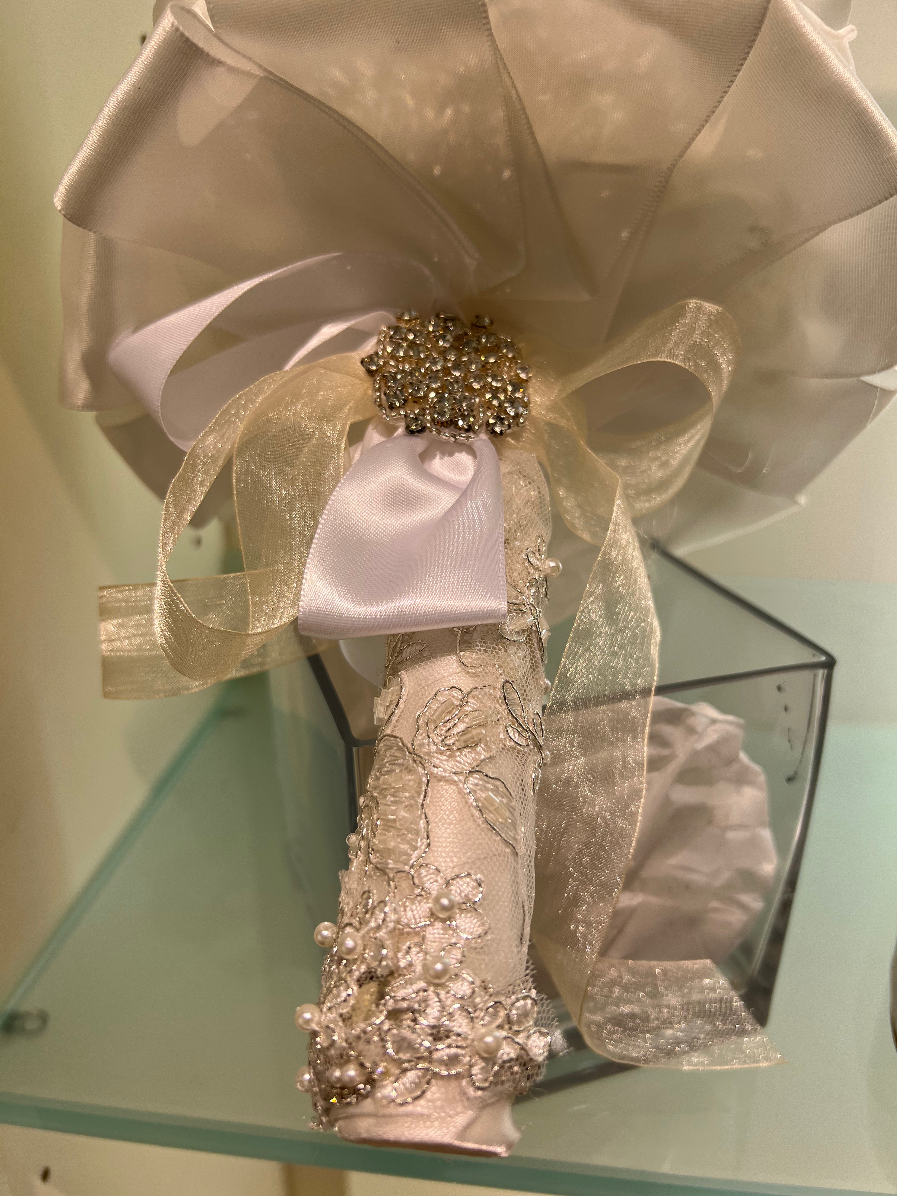 Faux Flower Bouquet with Crown